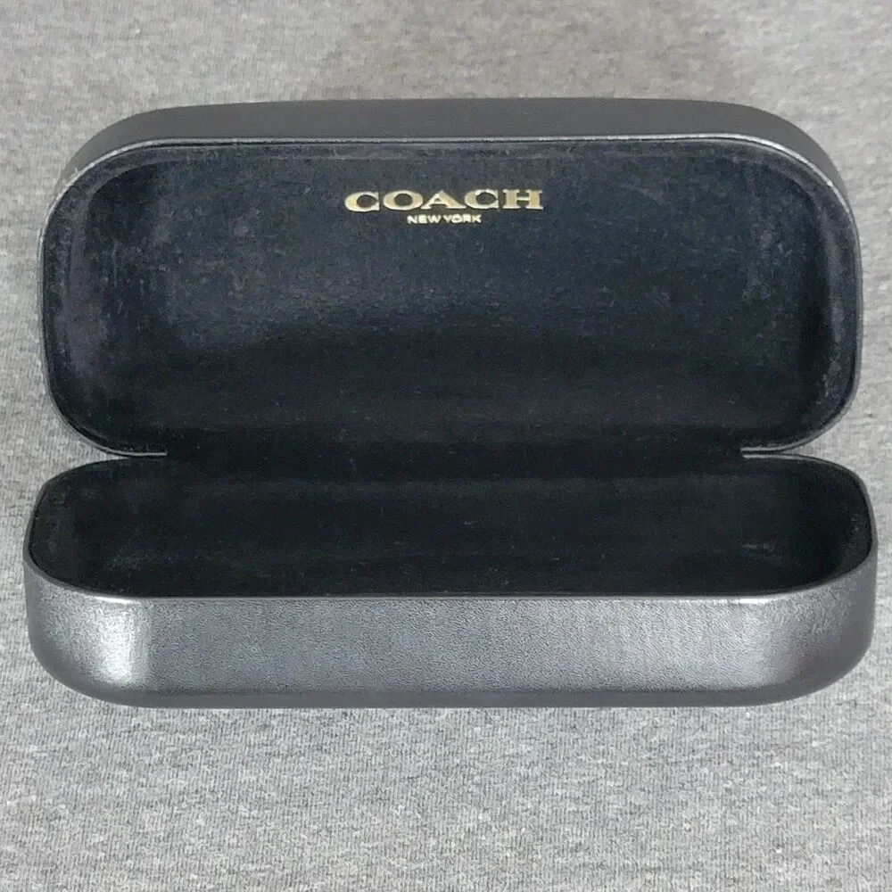 Coach New York Black Clamshell Hard Case Eye Glasses Sun Glasses